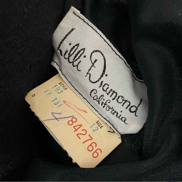 vtg Strapless Sequin Wiggle Dress w Thigh Split - Picture 6 of 12